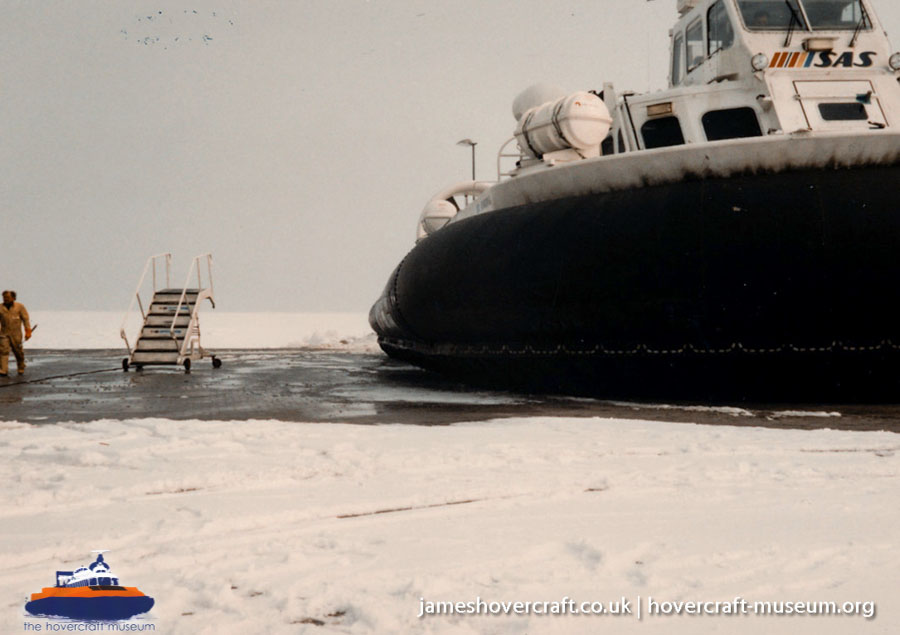 AP1-88 hovercraft with the Scandinavian company SAS -  (credit: The <a href='http://www.hovercraft-museum.org/' target='_blank'>Hovercraft Museum Trust</a>).
